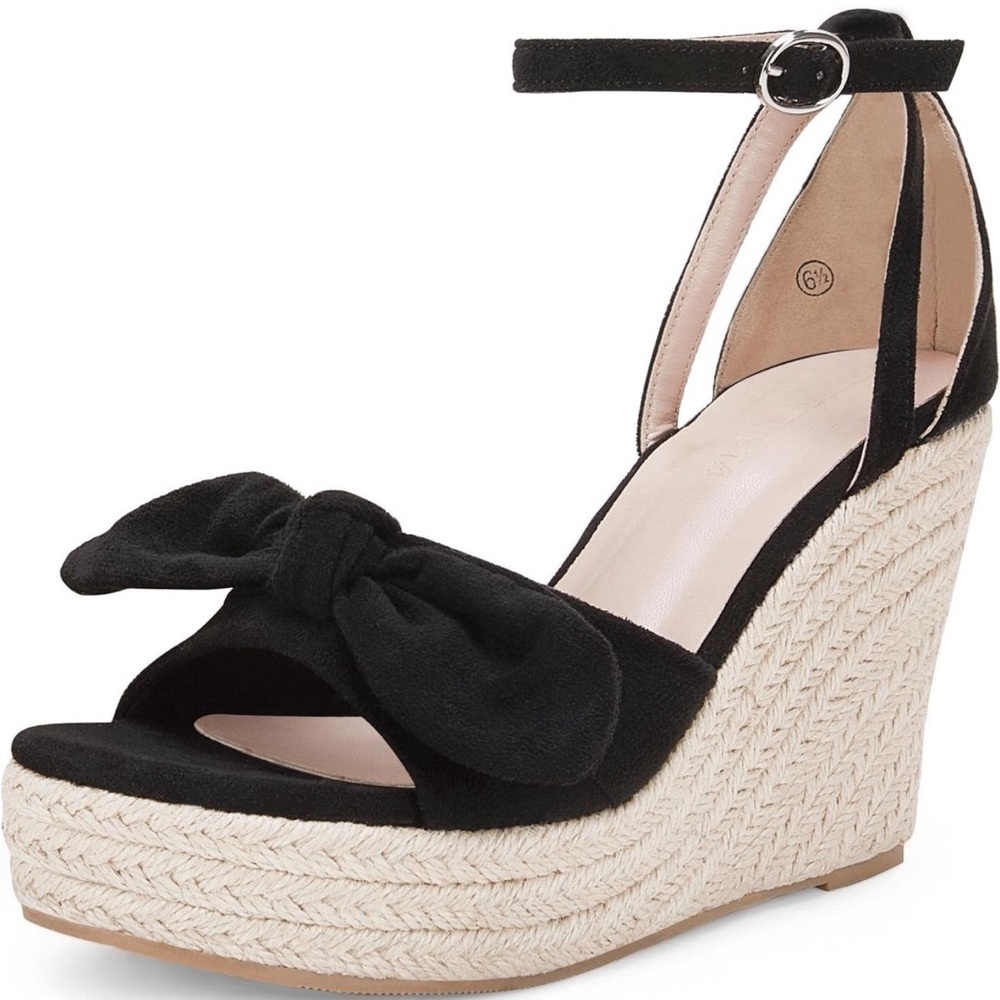 Brand New Womens Wedge Platform Sandals Cute Bowknot Espadrille 8